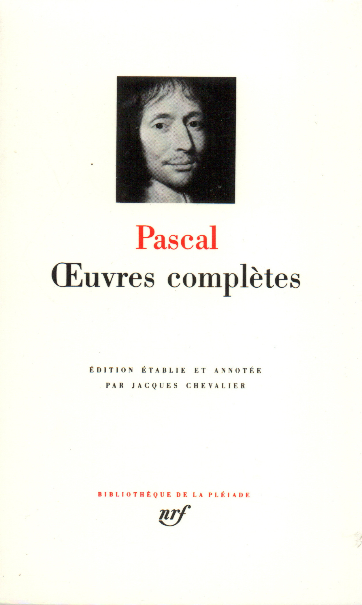 Œuvres complètes de Blaise Pascal | Gallimard