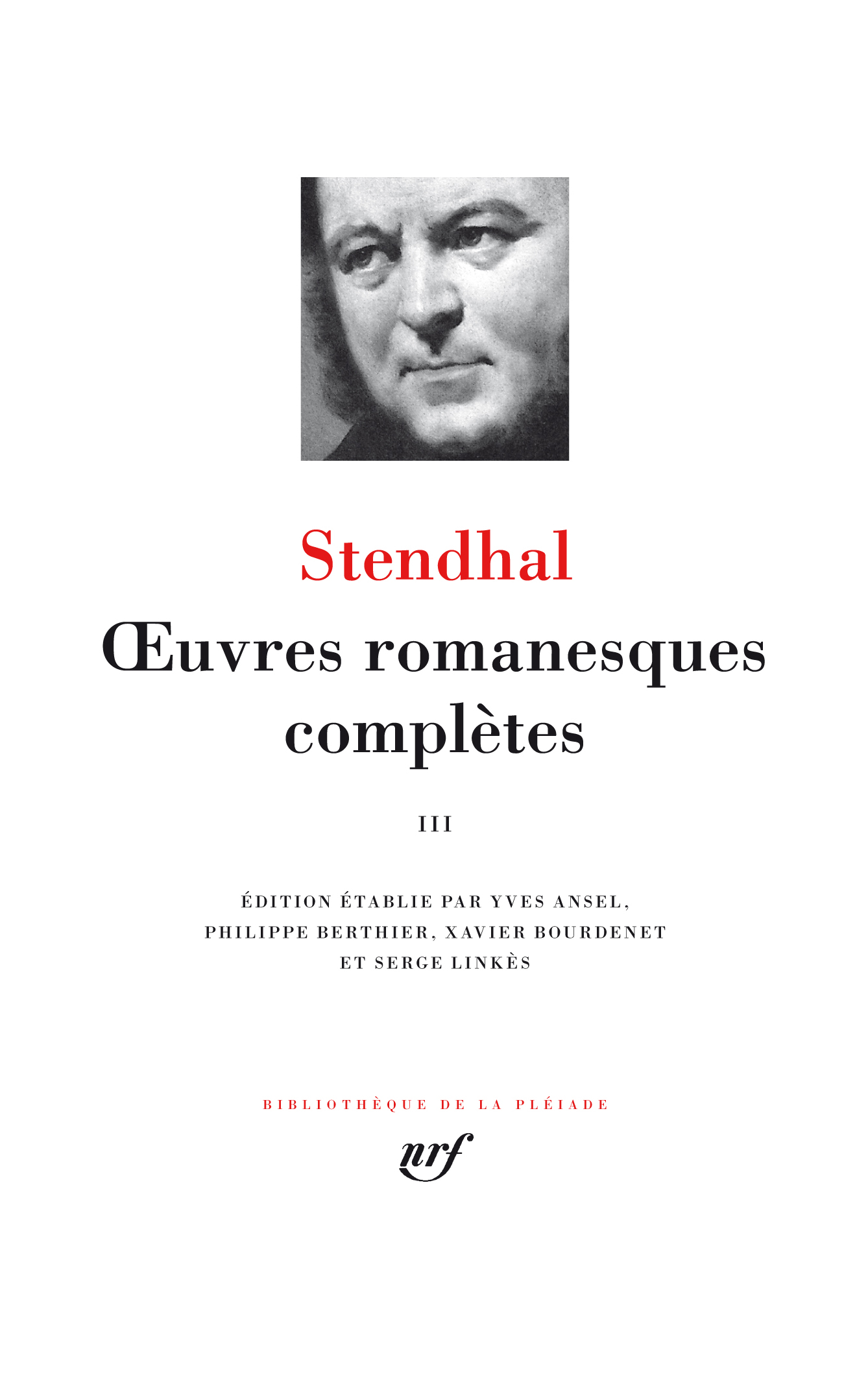 洋書 Stendhal Oeuvres romanesques completes Œuvres romanesques complètes - 3 III de Stendhal | Gallimard