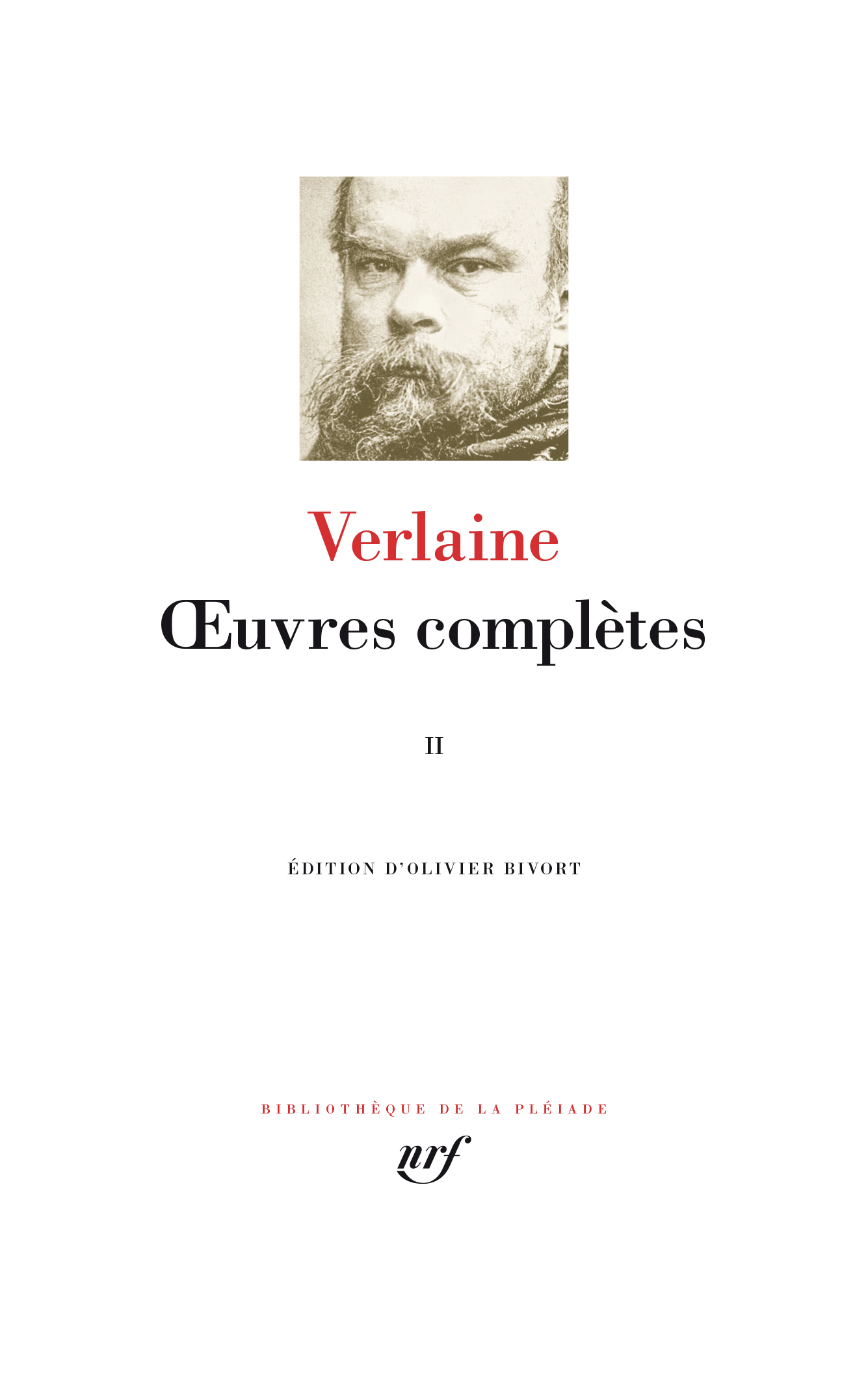 Œuvres complètes - 2 II de Paul Verlaine | Gallimard