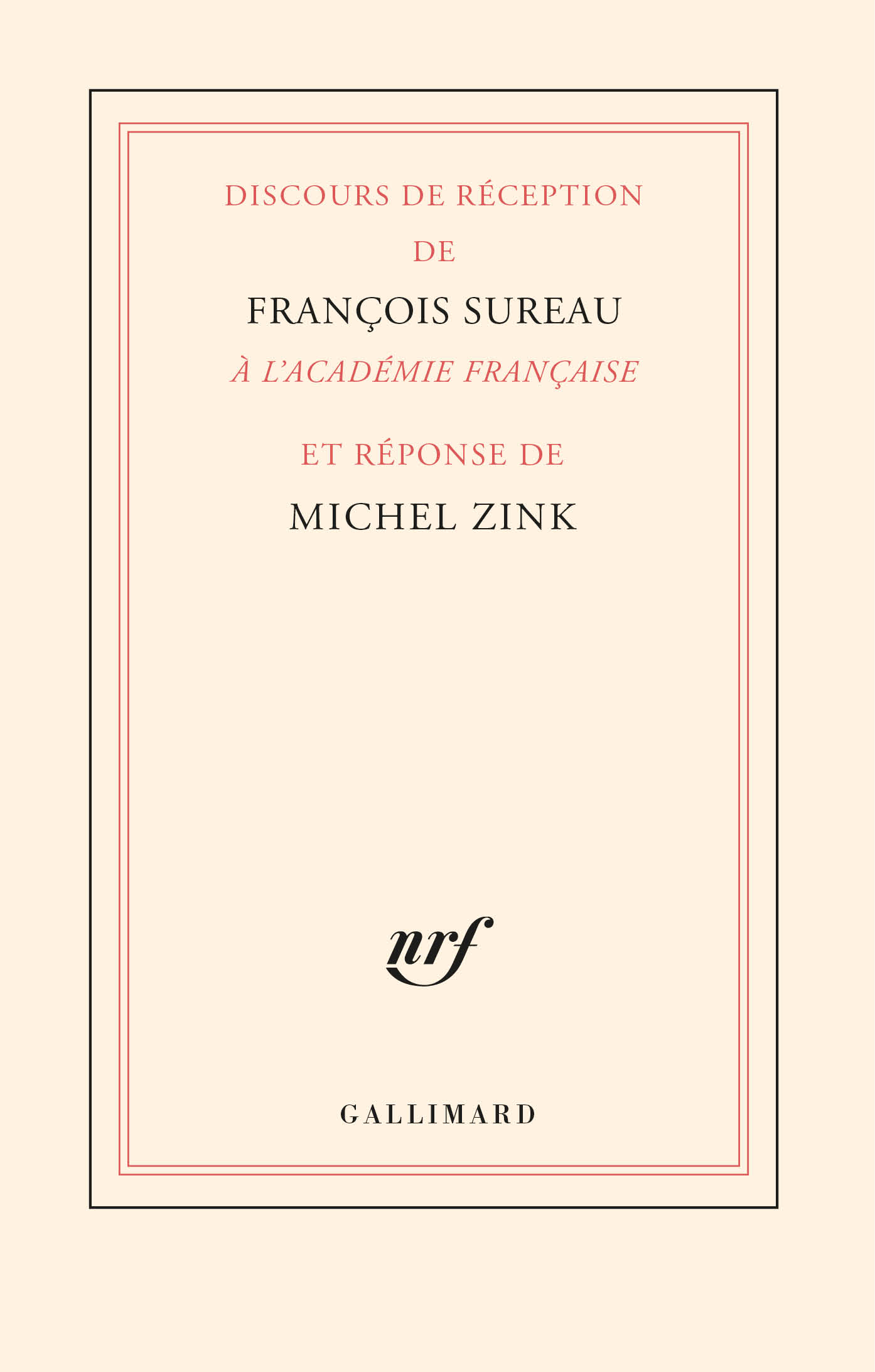 Velin Rivoli Discours de réception de François Sureau à l'Académie française et ...
